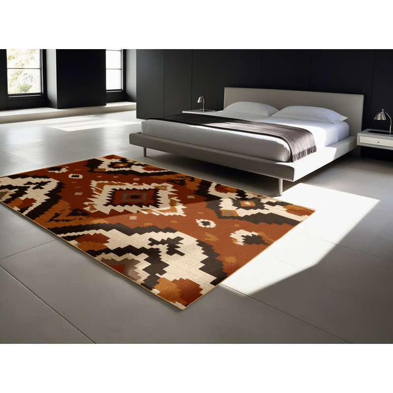 Adobe Maze Rug, Rectangle 5' x 8'