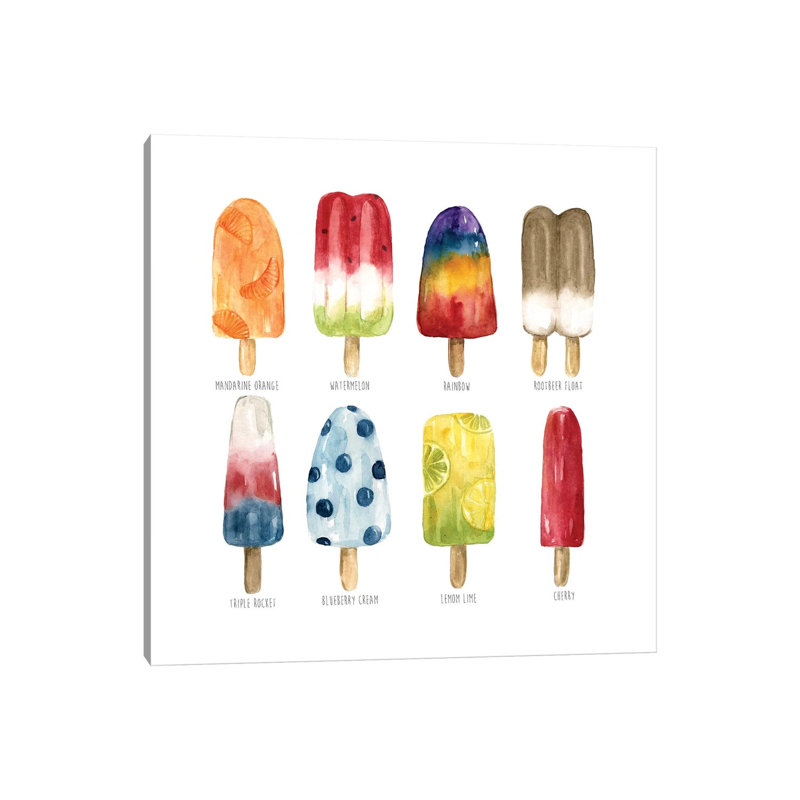 Popsicles Favorite Flavor by Carol Robinson - Print on Canvas, Wrapped Canvas, 66.04 cm H x 66.04 cm W x 3.175 cm D