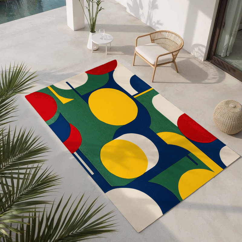 Tapis intérieur et extérieur Quirky Zest, Rectangulaire 2 pi x 3 pi