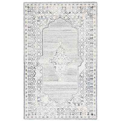 Tapis oriental en laine et coton touffeté à la main Dyllis