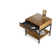 Cora Solid Wood Top End Table with Storage