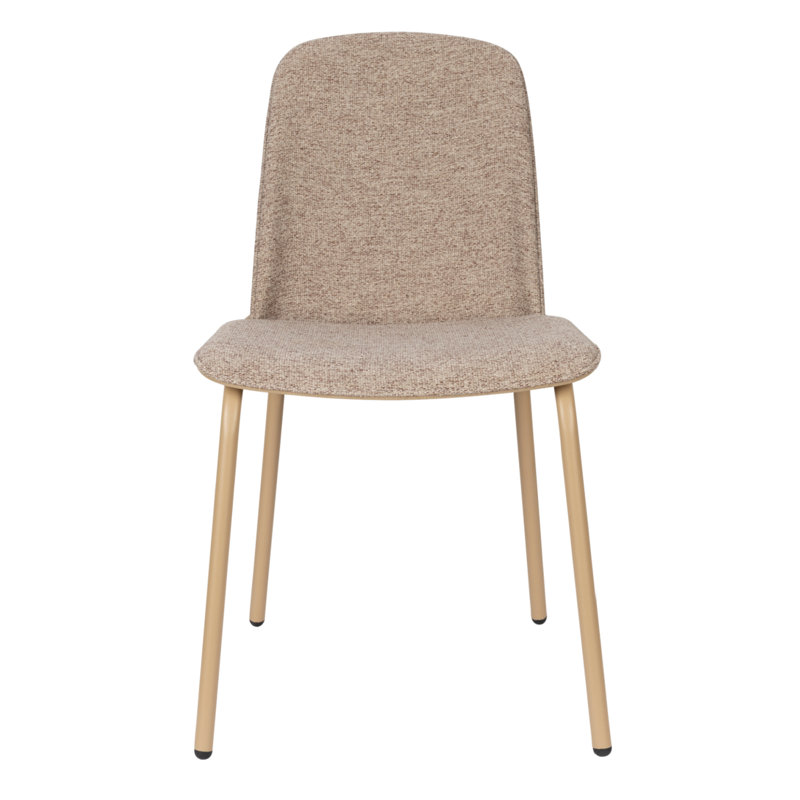 Clip Upholstered Dining Chair, Beige, Beige