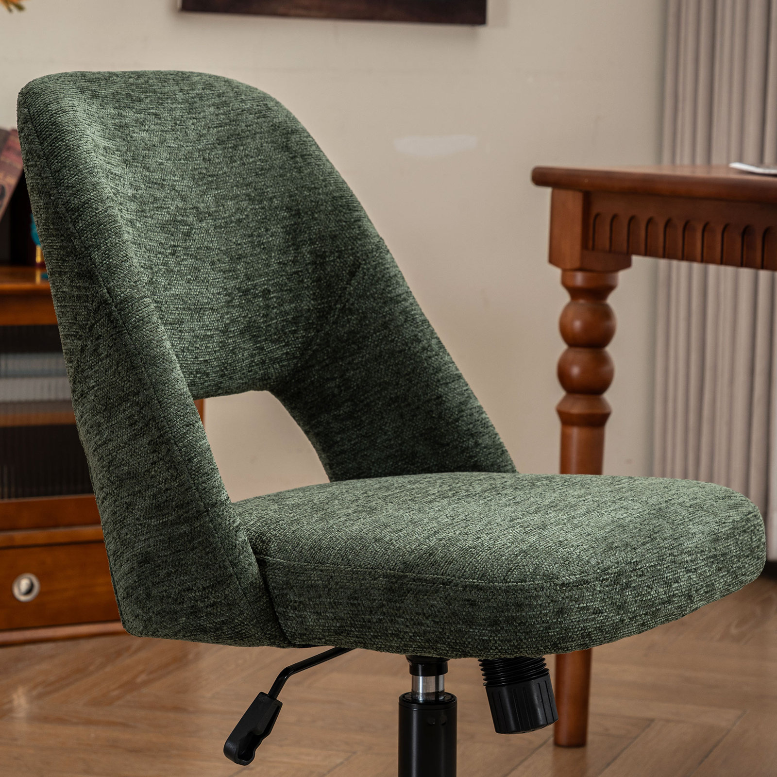 Gramercy Office Chair with Lumbar Support, Green Fabric