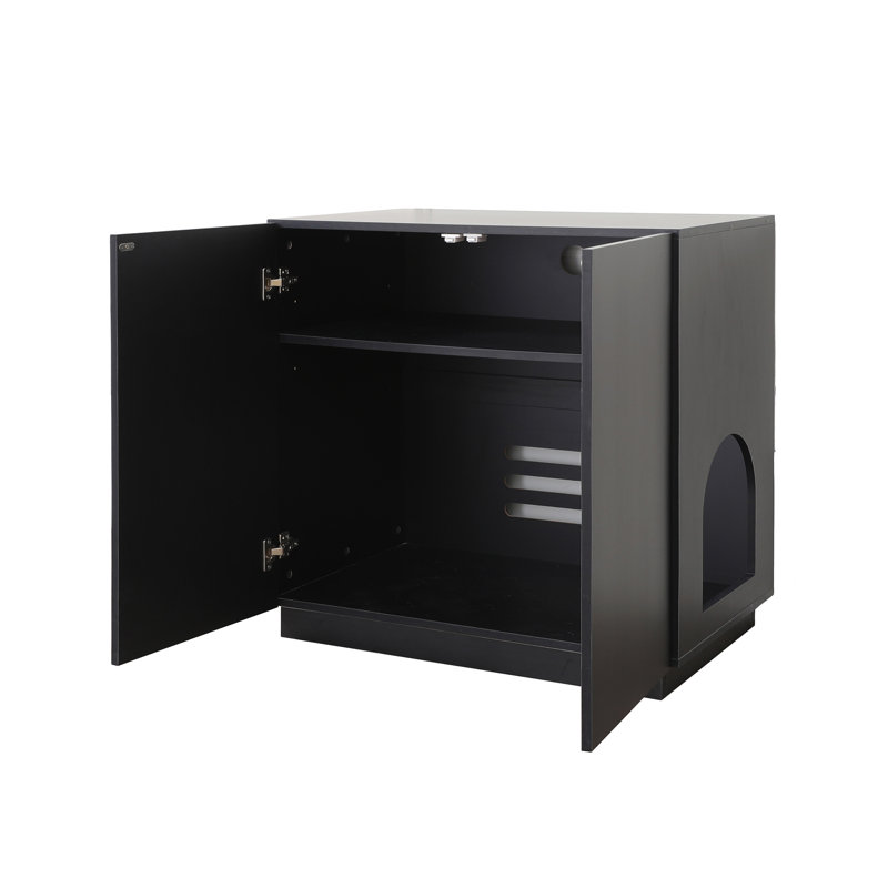 Enceinte de litière 32 po noire moderne