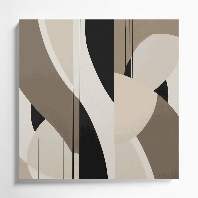 Art abstrait sur toile 63 formes abstraites, H 32 po x l 32 po