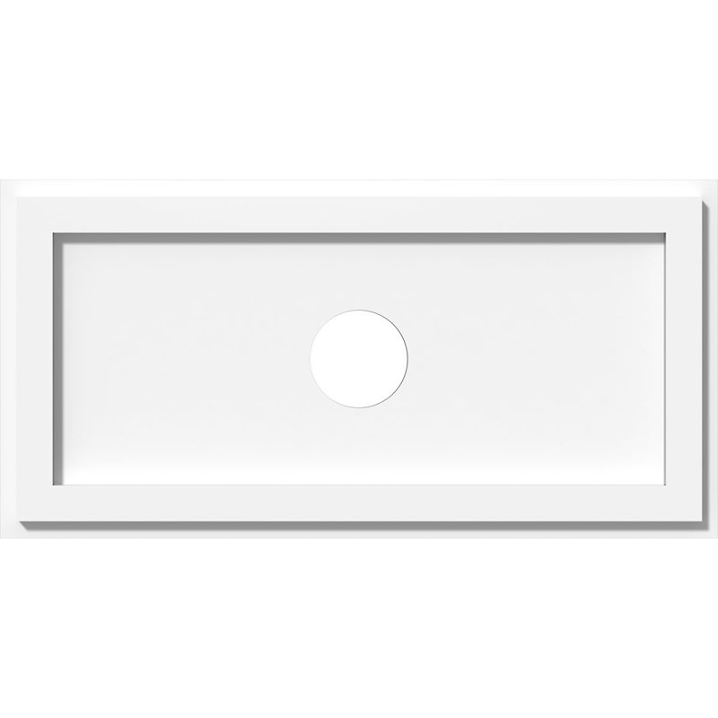 Médaillon de plafond rectangulaire rectangulaire en PVC de qualité architecturale, H 1 po x l 22 po x P 11 po