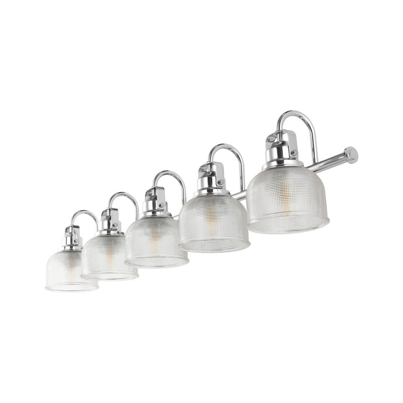 Gilcrease Metal/Glass LED Vanity Light, Chrome, 5