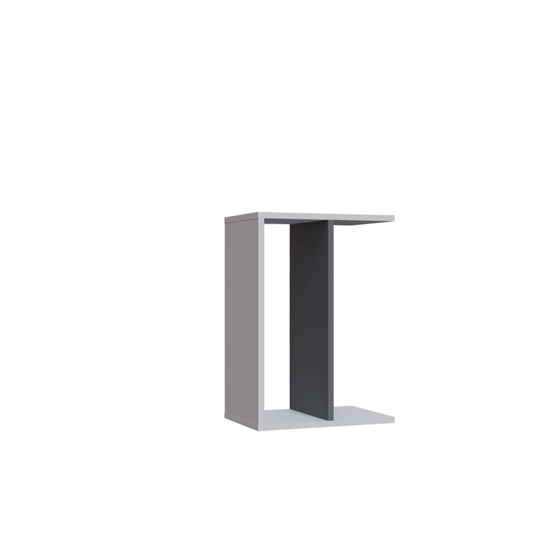 Table d'appoint Najni, Blanc / gris anthracite