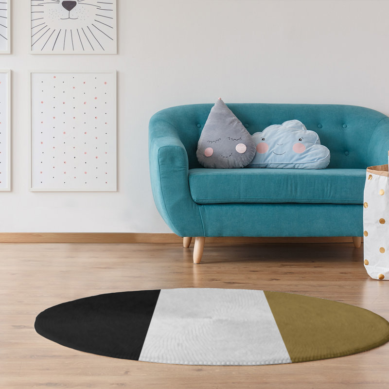 Chenille Indoor Rug, Round 5'