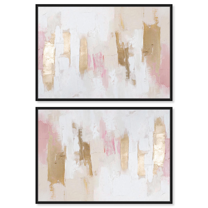 «Rustic Elegance II», ensemble sur toile Modern Boho par Art Remedy, H 11 po x l 16 po, Cadre noir
