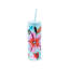 Acrylic Tumbler With Straw, Safari Floral