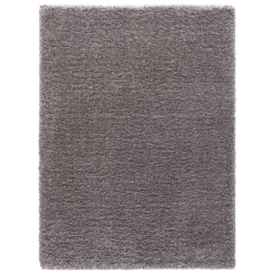 Tapis à poils longs argenté