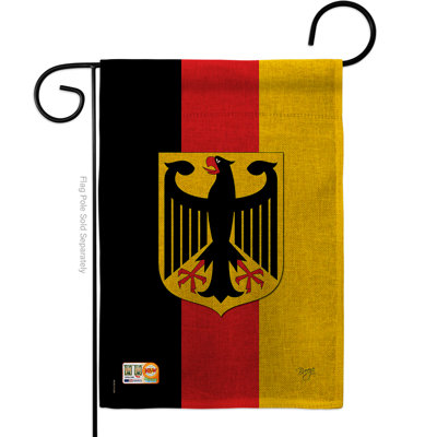 Drapeau de jardin à 2 côtés 5 pi 5 po x 1 pi. allemagne du monde the world "expositions à l’allemagne" en toile jute