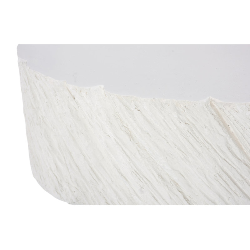 Shear Coffee Table, Rectangle, White Stone, 17" H x 54" W x 34" D