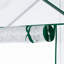 Mini serre de plain-pied, 1,5 m x 0,75 m x 2 m, 3 étagères, bâche en plastique, optimisez votre jardin. Serre de 2 m, portative et transparente pour une organisation optimale.