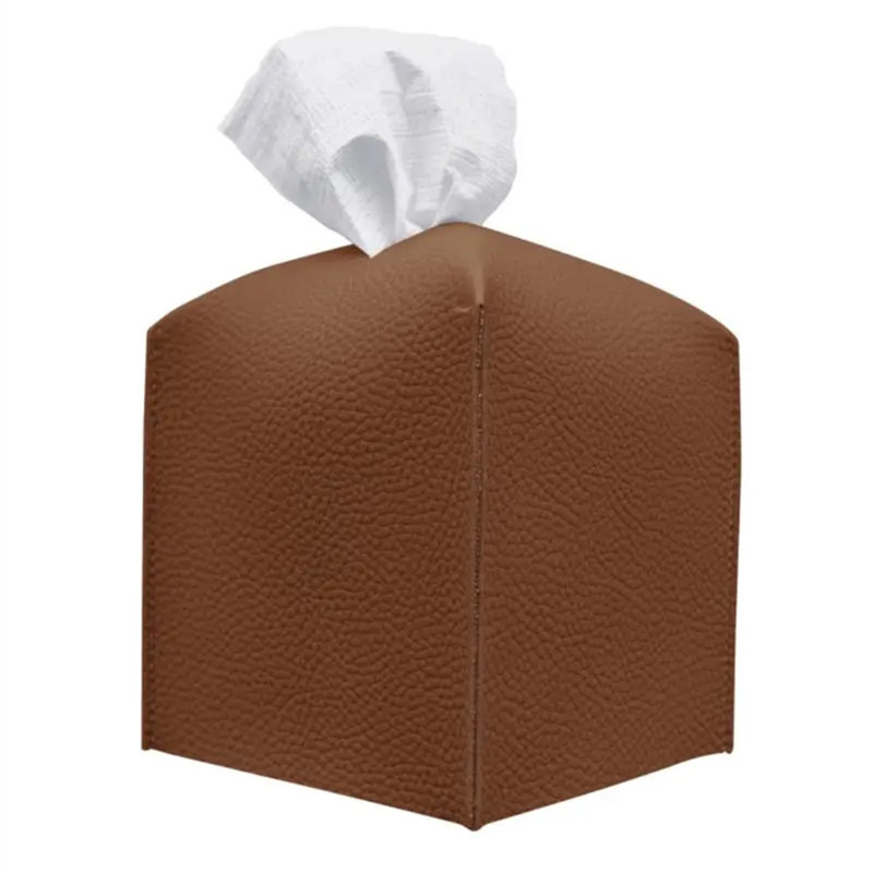Couvercle de boîte à mouchoirs en cuir PU - Support rectangulaire moderne pour le salon, la chambre à coucher ou le bureau