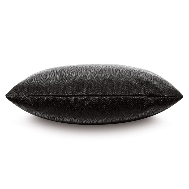 Janus Square Pillow Cover & Insert, Onyx, 20"H x 20"W
