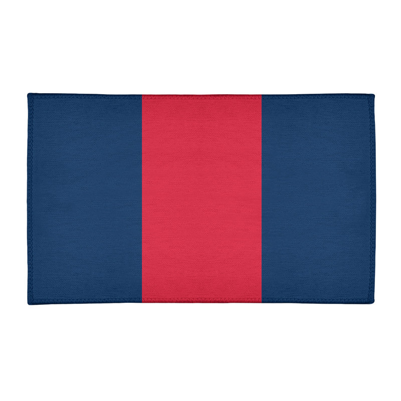 Tapis à rayures bleu marine/rouge, Rectangle 3 pi x 5 pi