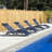 Outdoor Rust-Resistant Metal Chaise Lounge with Table-2285366