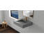 Badeloft 23.6" x 19.6" Stone Resin Wall Mounted Bathroom Sink WT-04-E-MGRY in Matte Grey