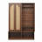 Farmhouse Widen Hall Tree with 4 Rattan Doors-1163044721