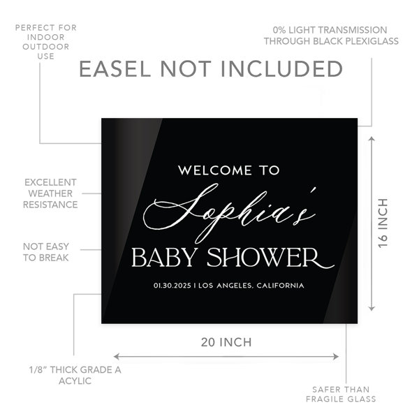 Custom Baby Shower Welcome Sign, Oh Baby Koyal Wholesale Customize: Yes