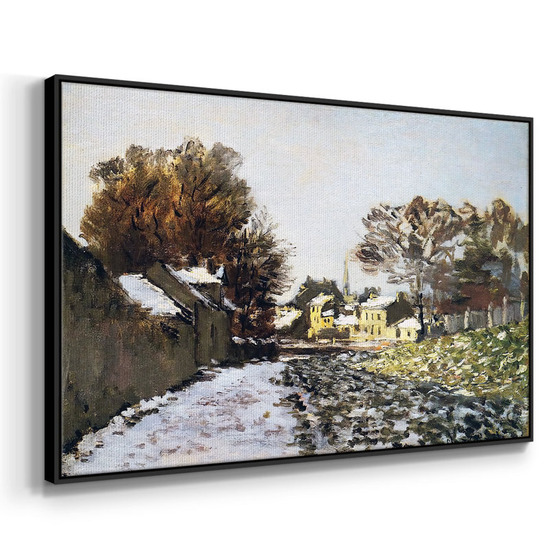 " Snow At Argenteuil, 1874 ", Noir, H 17 po x l 25 po x P 2 po