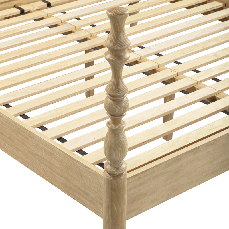 Rosalie Washed Natural Ash King Bed, Beige, King