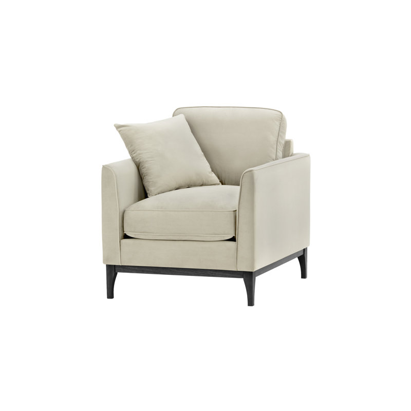 Jaar Upholstered Armchair, Beige, Black