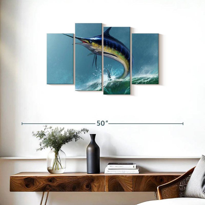 Brampt Leaping Marlin, 22" H x 36" W