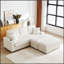 Canapé 84 places en velours côtelé 84 pouces avec 3 coussins décoratifs et 2 coussins décoratifs-378175731