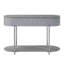 Table de canapé yukino gris ultrabrillant et chrome