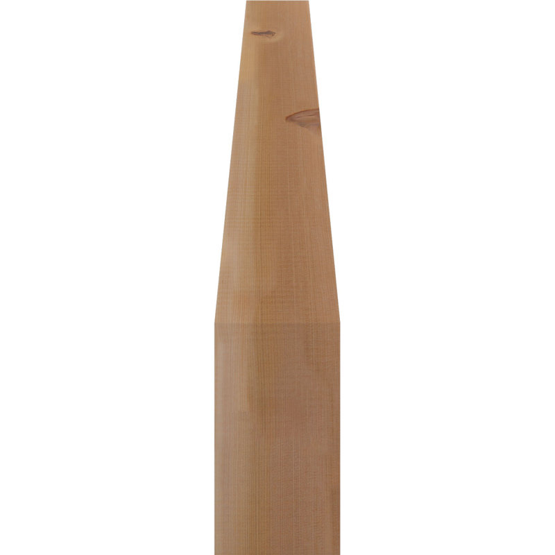Attelle de genou Funston, Cèdre rouge, Lisse, H 34 po x l 5,5 po x P 34 po