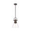 Petit luminaire suspendu Iftimie avec tige en verre transparent-2093582778