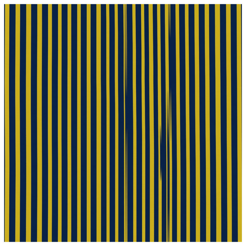 Tapisserie murale rayée jaune marine, 50in H x60in W with 4 Grommets