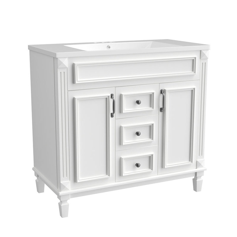Base de meuble-lavabo simple Destinni seulement, Blanc