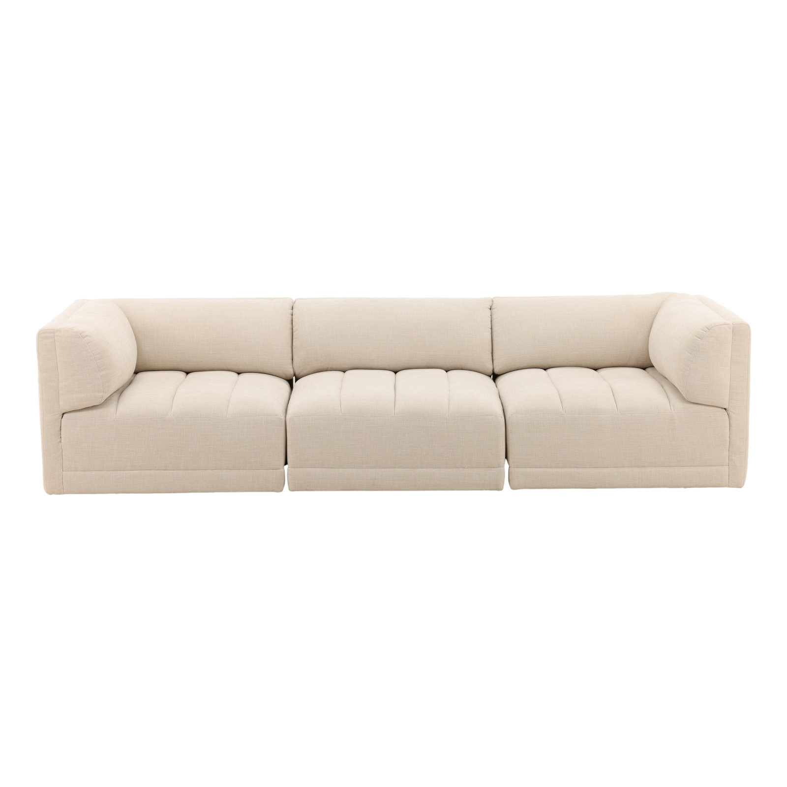 Lula 113" Wide Upholstered Sofa, Terracotta, Topanga Oat