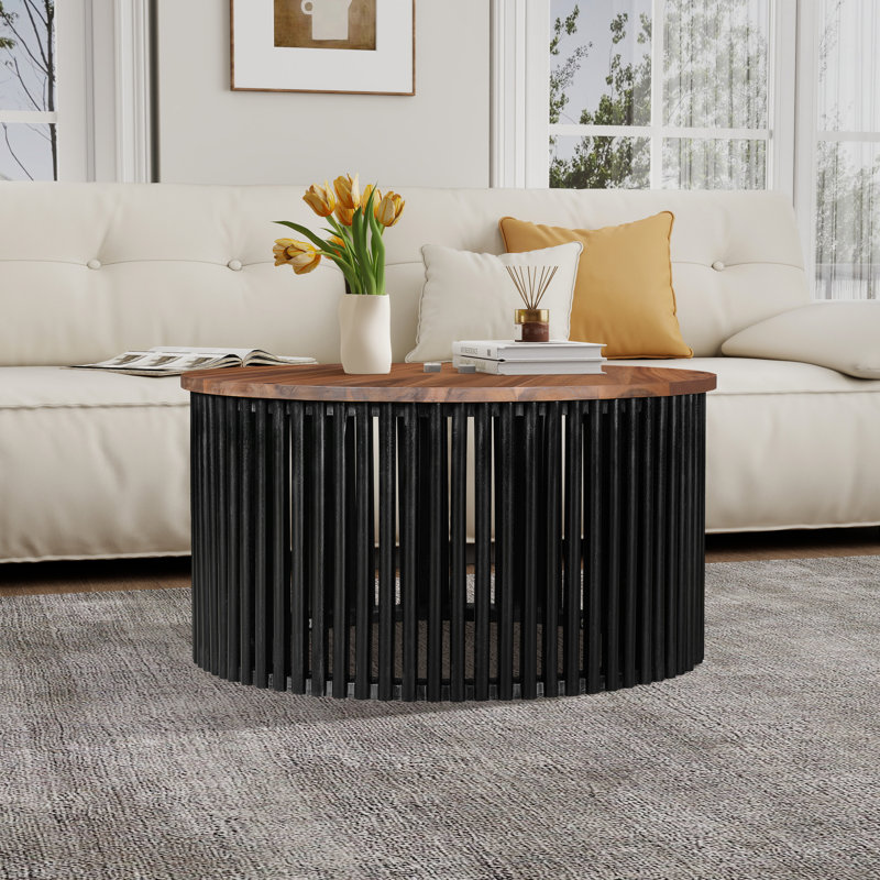 Table basse en bois massif d'acacia Mishia