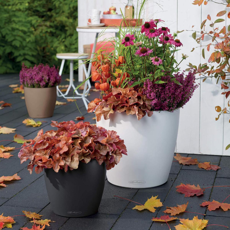 Classico Pot Planter, White, 39.5cm H x 42cm W x 42cm D