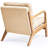 Cloud Comfort Cushion with Wooden Armrest Accent Chair-878953880