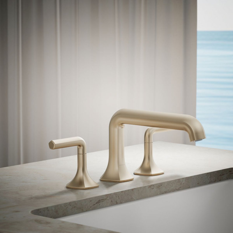 Occasion Deck-Mount Bath Spout With Straight Design, Vibrant Brushed Bronze