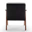 Chaise d'appoint avec revêtement en microfibre et structure en bois massif