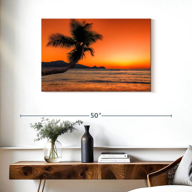 Gillard Beach Sunrise Palm, H 24 po x l 36 po