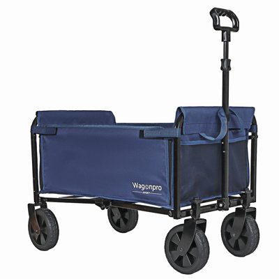 Convertible Foldable Utility Trolley With Bench Seat And Dog Leash