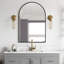 Miroir mural arqué en alliage d'aluminium, miroir de meuble-lavabo en verre HD, miroir décoratif moderne pour chambre à coucher, salon, entrée-467740306-467738989