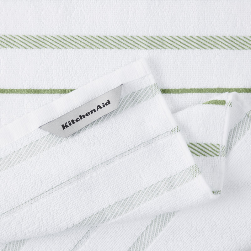 Kitchen Aid Albany Kitchen Towel Set, Green