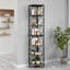 7-Tier Corner Bookshelf with Anti-Tip Kit, Steel and Particle Board, for Home Office Storage
