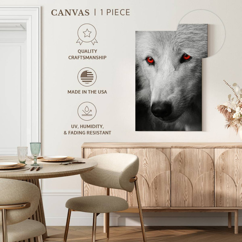 Loup aux yeux rouges