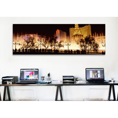 Reproduction d'art sur toile, hôtels dans une ville éclairée la nuit, The Strip, Las Vegas, Nevada, États-Unis # 2