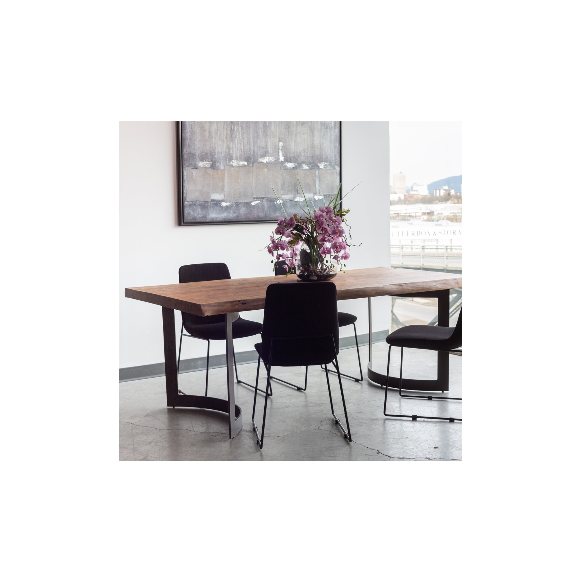 Burnell Dining Table, 78" L x 40" W, Brown